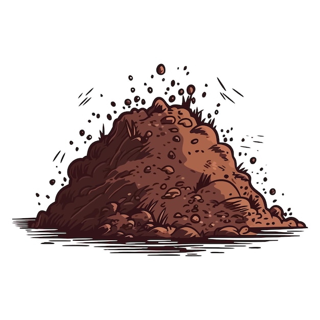 Pile of ground soil for growing plants cute image of heap of soil