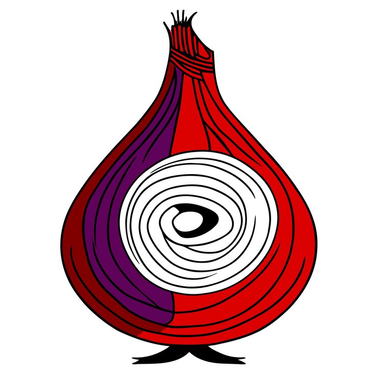 Vector pile of red onion bulbs vector illustration