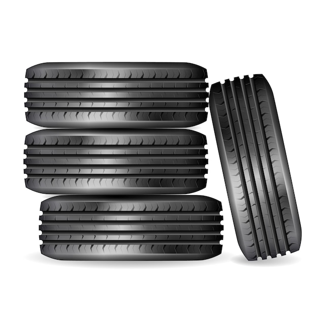 Vector pile of tires