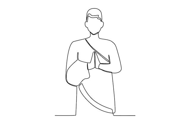 A pilgrim performing hajj Hajj pilgrims oneline drawing