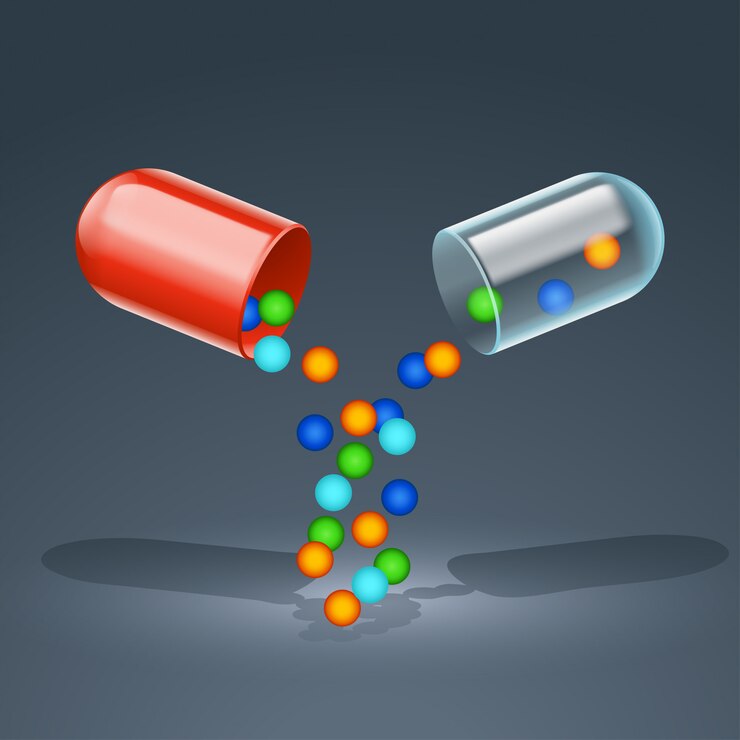 Vector pill on black
