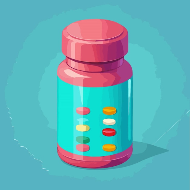 Vector pill bottle vector on a white background