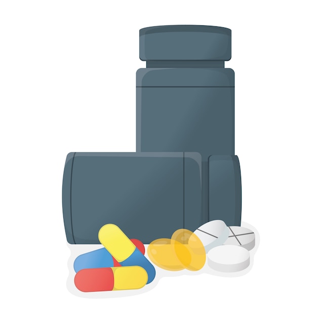 Pill and dragee illustration