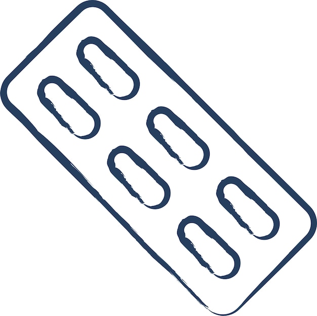 pill hand drawn vector illustration