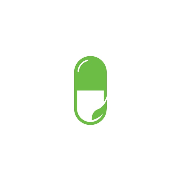 Vector pill logo vector icon illustration