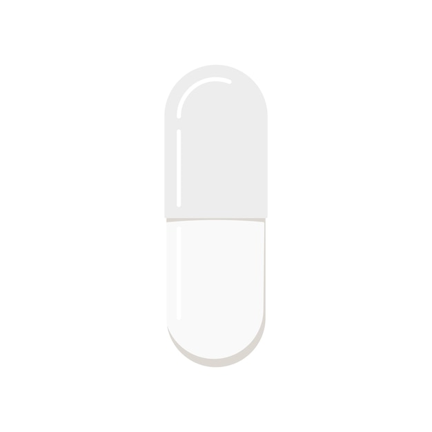 Pill or medicine capsule icon isolated on white background