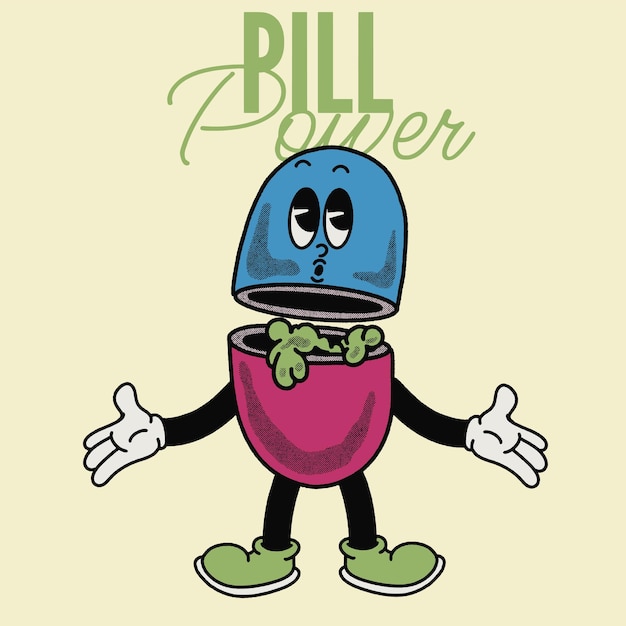 Pill Power With Pill Groovy Character Design