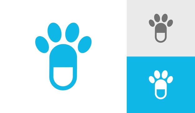 Pill supplement logo for pet dog or cat