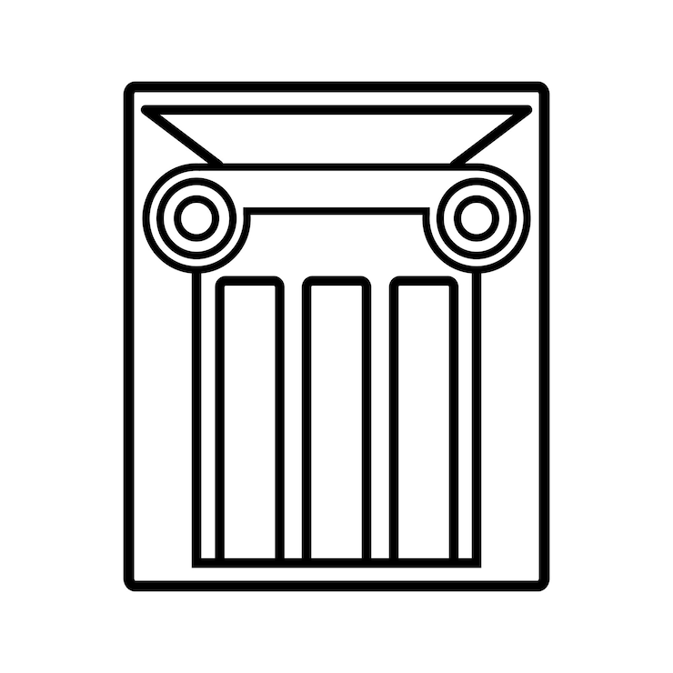 Vector pillar icon design vector template
