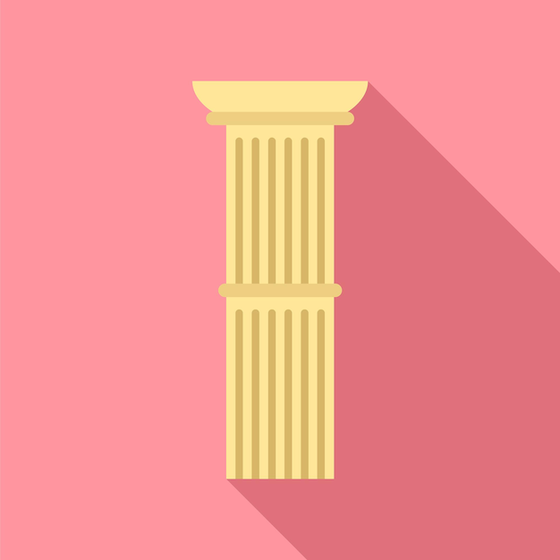 Vector pillar icon flat illustration of pillar vector icon for web design