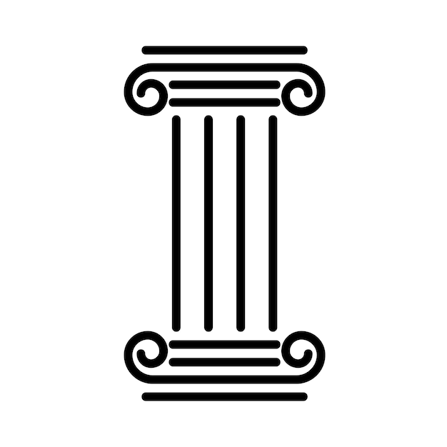 Vector pillar icon for graphic and web design