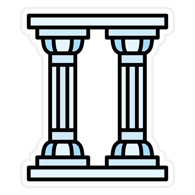 Vector pillar icon vector afbeelding kan worden gebruikt voor geschiedenis