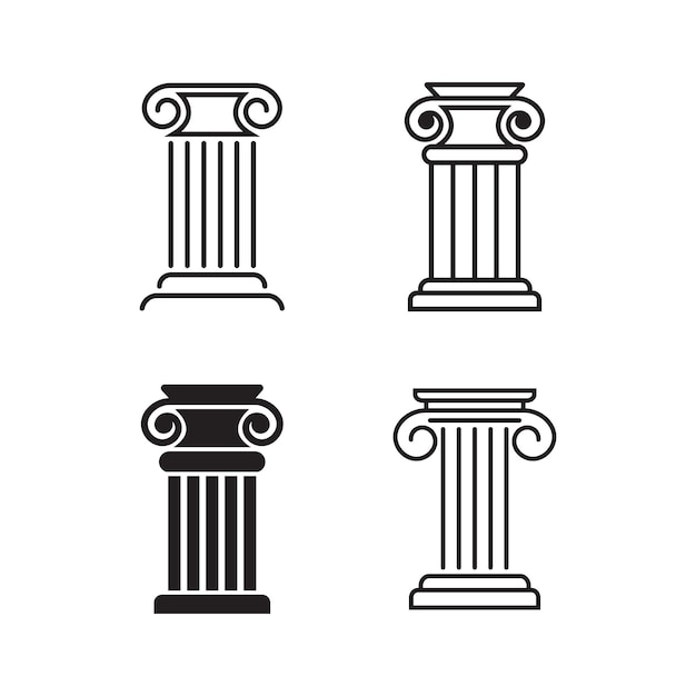 Vector pillar icon vector