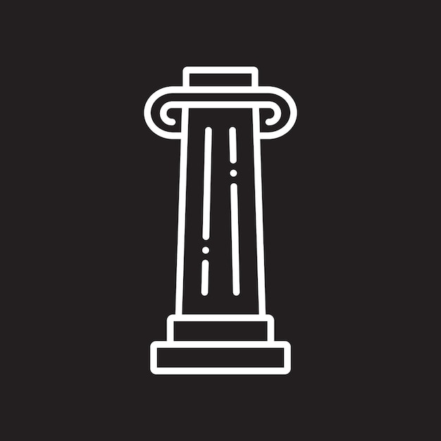 Vector pillar icon vector