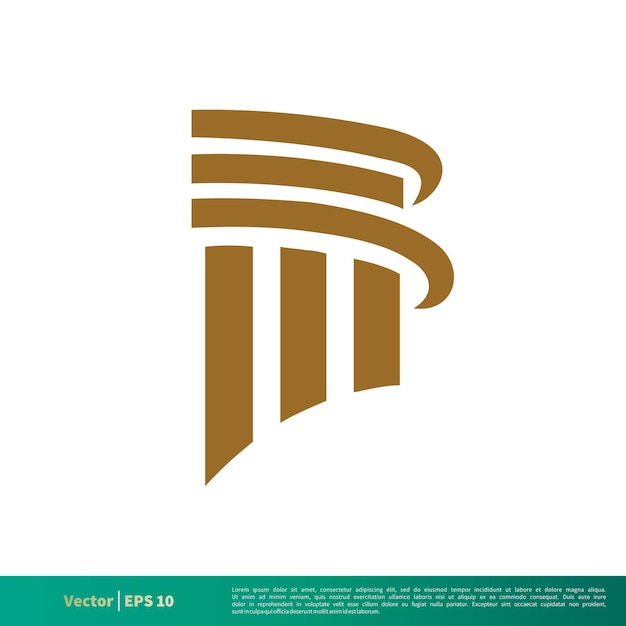 Pillar Law Office Icon Vector Logo Template Illustration Design Vector EPS 10