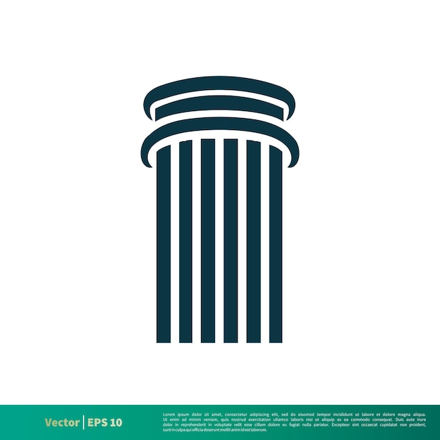 Pillar Law Office Icon Vector Logo Template Illustration Design Vector EPS 10