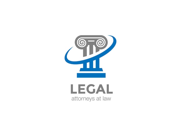 Vector pillar lawyer law logo    .
