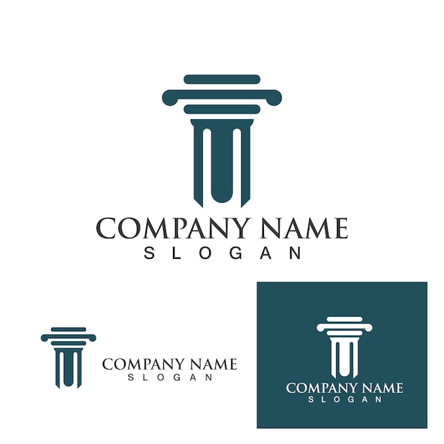 Pillar logo and symbol vector template logo vector