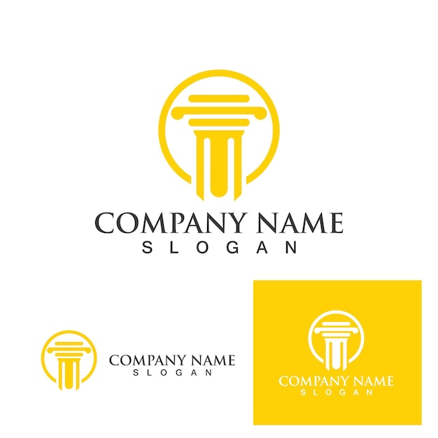 Pillar logo and symbol vector template logo vector