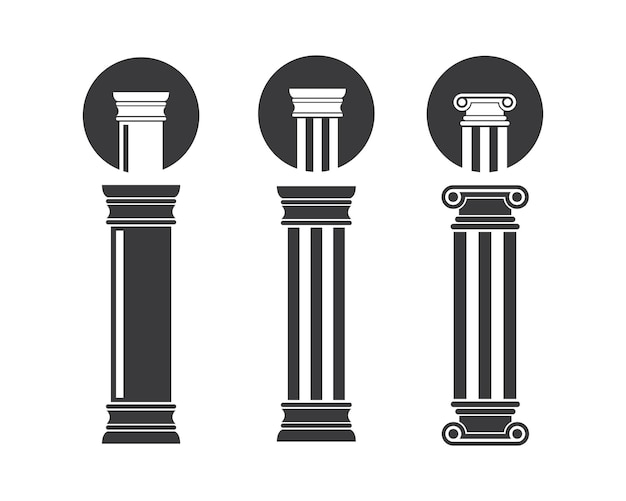 Pillar logo vector template illustration