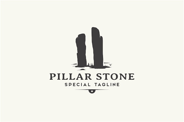 Pillar stone place vintage logo