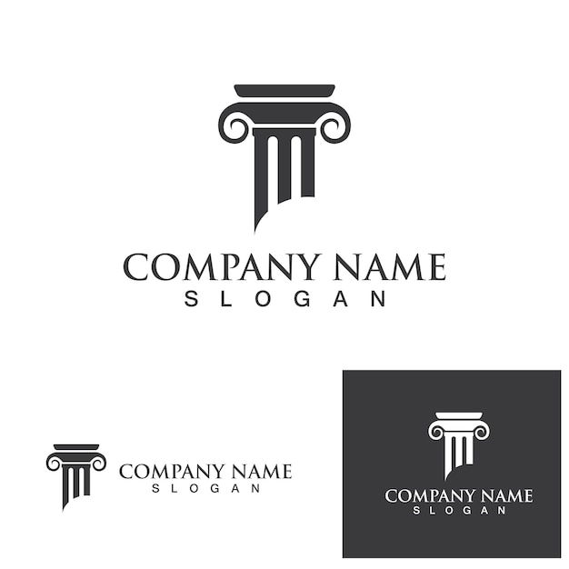 Pillar vector logo and symbol template design