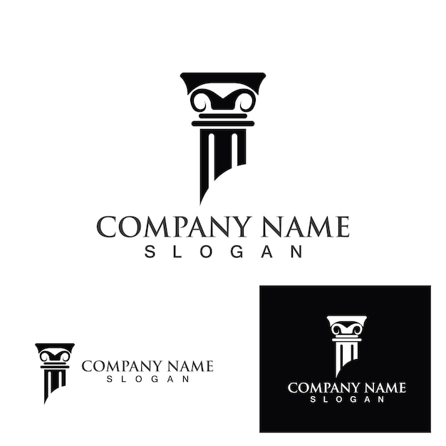 Pillar vector logo and symbol template design