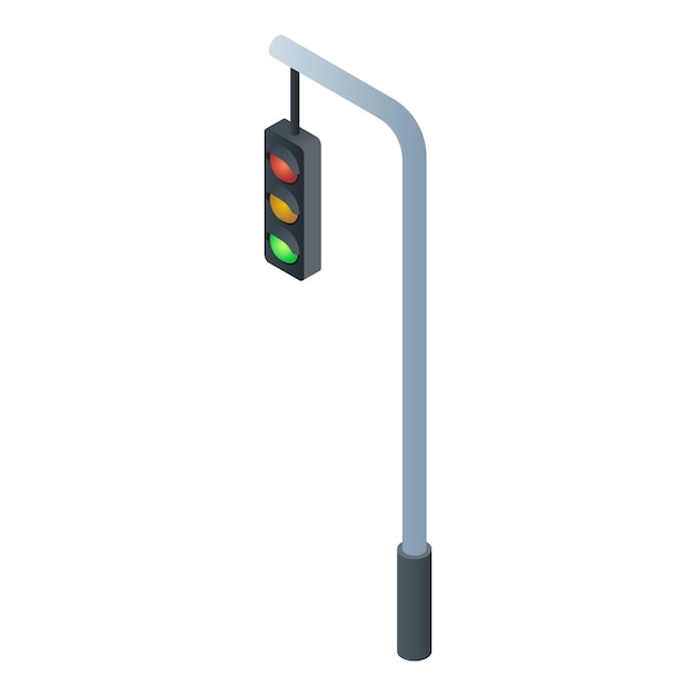 Pillar verkeerslichten icoon Isometrische van pilaar verkeerslichten vector icoon voor webontwerp geïsoleerd op witte achtergrond