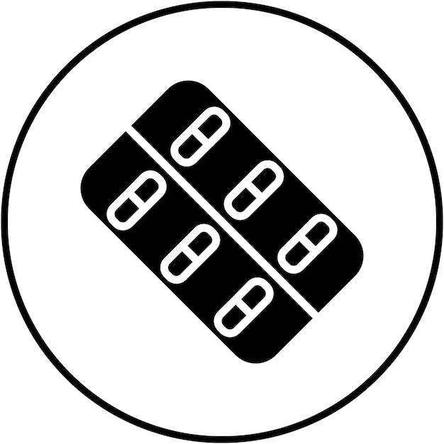 Pillen Icon van de verpakkingsvector Kan worden gebruikt voor geneesmiddelen