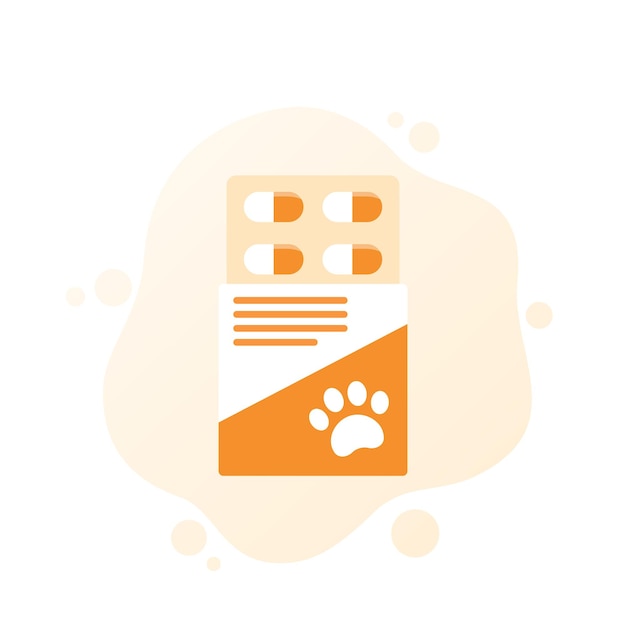 Pillen voor huisdieren honden vector illustratie