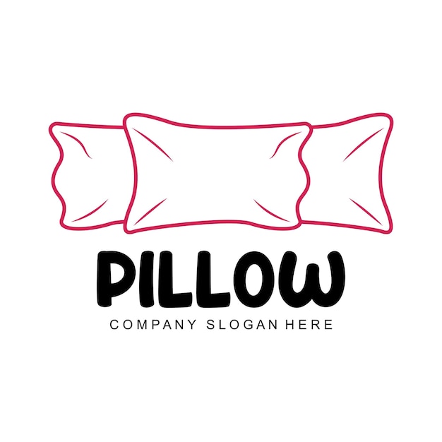 Pillow Logo Bed Design Dream And Sleeping Template Icon Vector