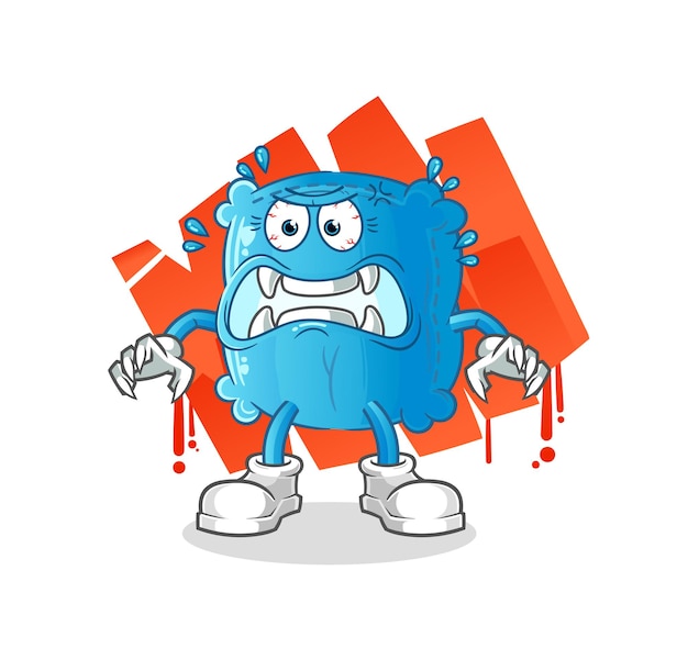 pillow monster vector. cartoon character