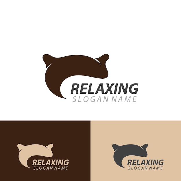 Pillow relaxing logo image vector illustration design template