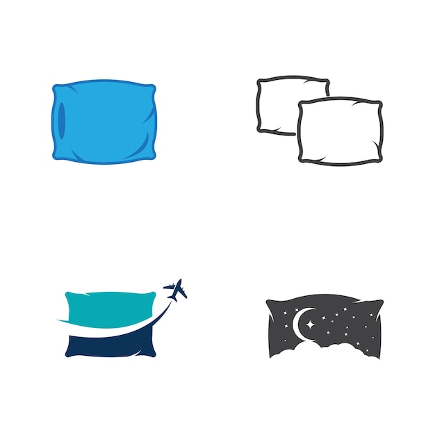 Pillow vector icon design illustration template