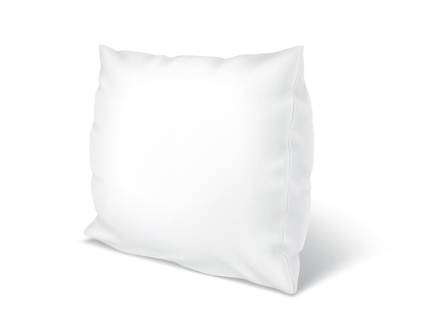 Pillow with blank surface realistic vector illustration