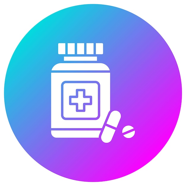 Pills bottle vector icon can be used for medical iconset