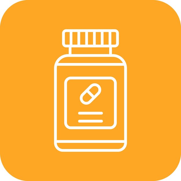 Vector pills bottle vector icon can be used for research and science iconset