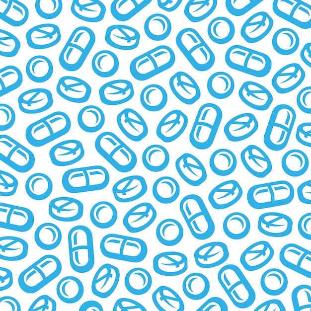 Vector pills and capsules background vector