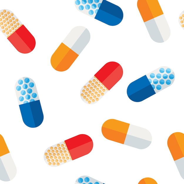 Pills Seamless Pattern