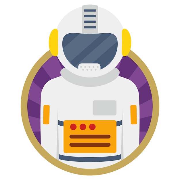 Pilot Astronauts Concept Space Shuttle commanders Vector Round Icon Design Professional uniform