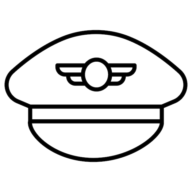 Pilot Hat Vector Illustration