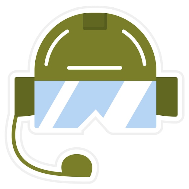 Vector pilot helmet icon vector image can be used for aviation