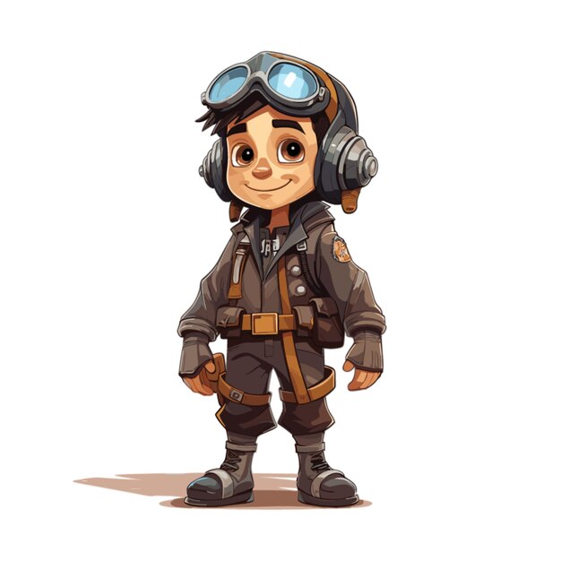 Pilot vector on white background