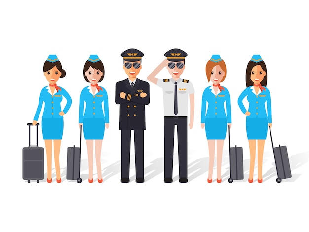 Pilots and flight attendants.