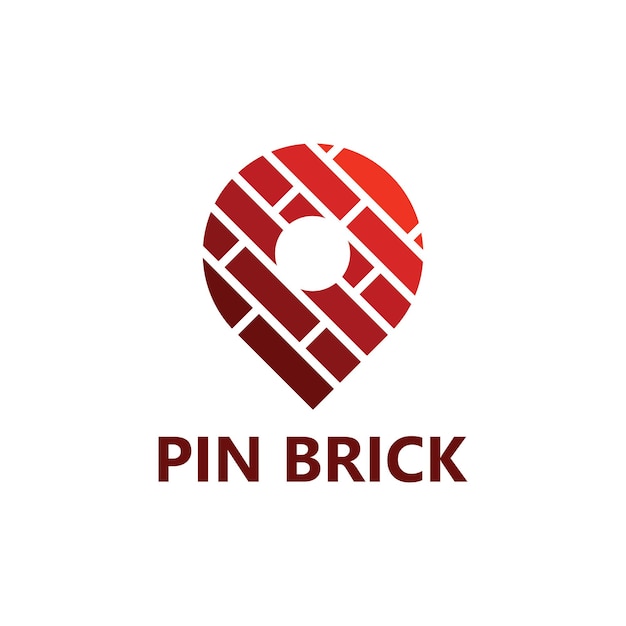 Pin Brick Logo sjabloonontwerp