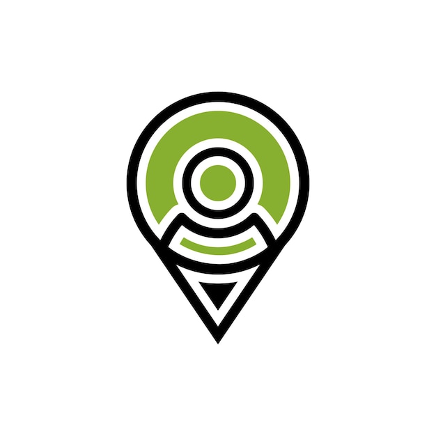 Pin gps kaart mensen vriend locatie logo ontwerp