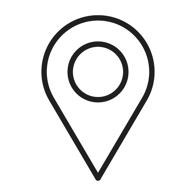 pin icon outline set sign
