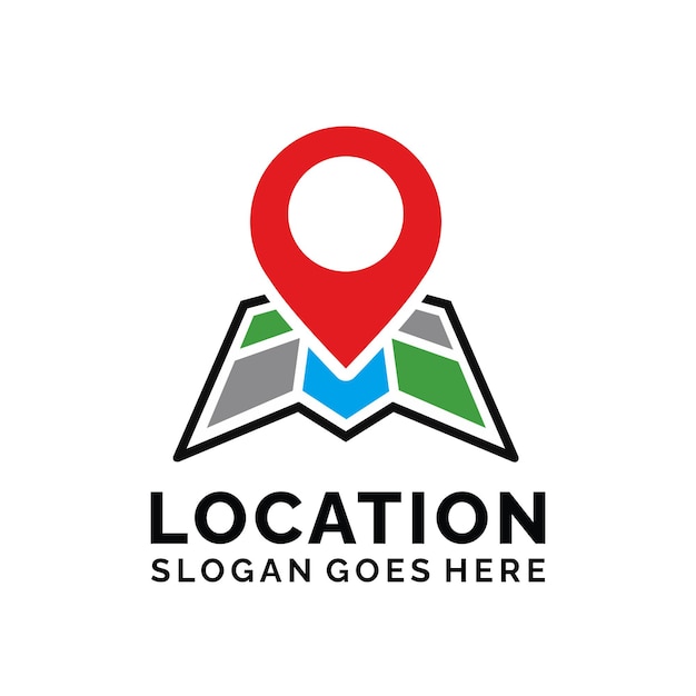 Pin kaart locatie logo vector