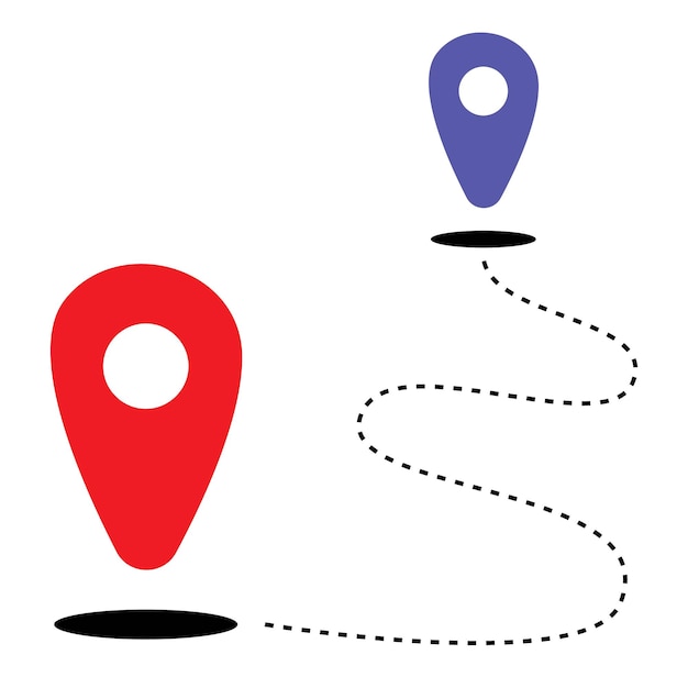 Vector pin locatie pictogram ontwerp