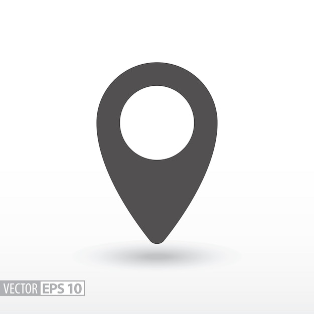 Вектор Расположение булавки плоский значок знак местоположения булавки векторный логотип для веб-дизайна, мобильного и инфографики векторная иллюстрация eps10 изолированный на белом фоне
